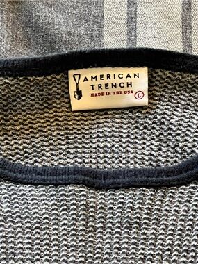 American Trench Men's Large Gray Waffle Knit Thermal Long-Sleeve - Lot of Two 2